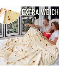 Zulay Kitchen 80 Inches Novelty Throw Tortilla Blanket Flour Tortilla Design