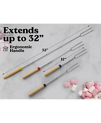 Long Marshmallow Roasting Sticks Extendable Design