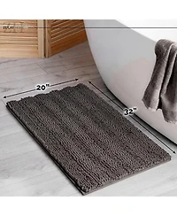 Zulay Kitchen Soft Shaggy Microfiber Ultra Absorbent Bathroom Rug 20x32