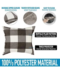 2 Pack Buffalo Plaid Throw Pillow Outdoor & Indoor Covers 16x16 inches