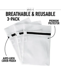 Large Reusable 3 pack Mesh Laundry Bags for Delicates and Washing Machine