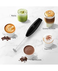 Zulay Kitchen Milk Frother Wand Drink Mixer with Aa Duracell Batteries