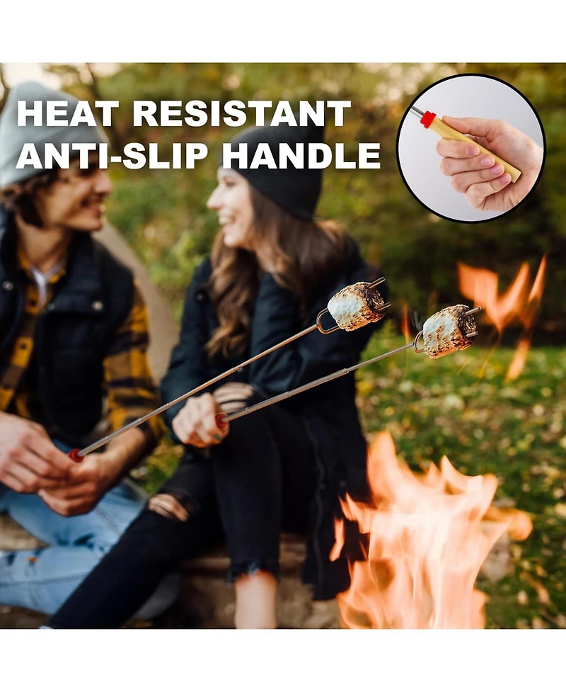 Long Marshmallow Roasting Sticks Extendable Design