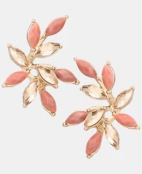 lonna & lilly Gold-Tone Faux Coral Leaf Stud Earrings