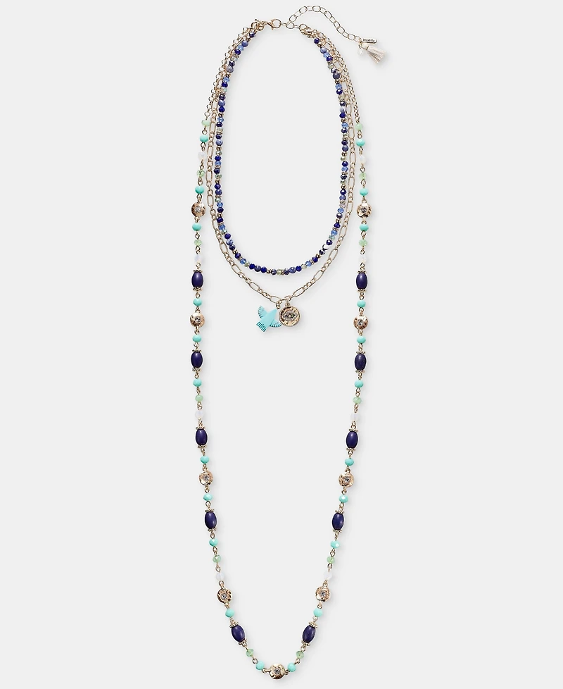 lonna & lilly Beaded Layered Strand Necklace, 16" + 3" extender