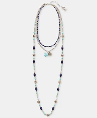 lonna & lilly Beaded Layered Strand Necklace, 16" + 3" extender