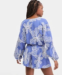 Guess Women's Dessi Embroidered Dolman-Sleeve Top