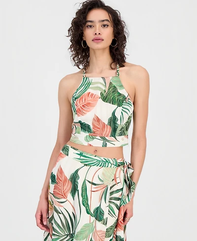 Guess Women's Gaelle Printed Sleeveless Crop Top