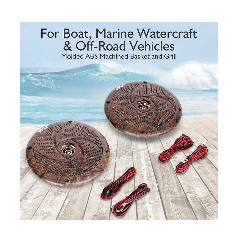 Pyle 6.5” 70v Ceiling Mount Speakers-Pair of 2-Way Midbass Woofer Speaker Transformer 1” Titanium Dome