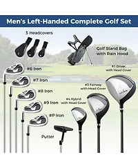 Mecale Men s Left-Handed Complete Golf Club Set with Stand Bag, Lightweight & Portable