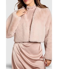 Coast Women's Edge To Edge Faux Fur Coat