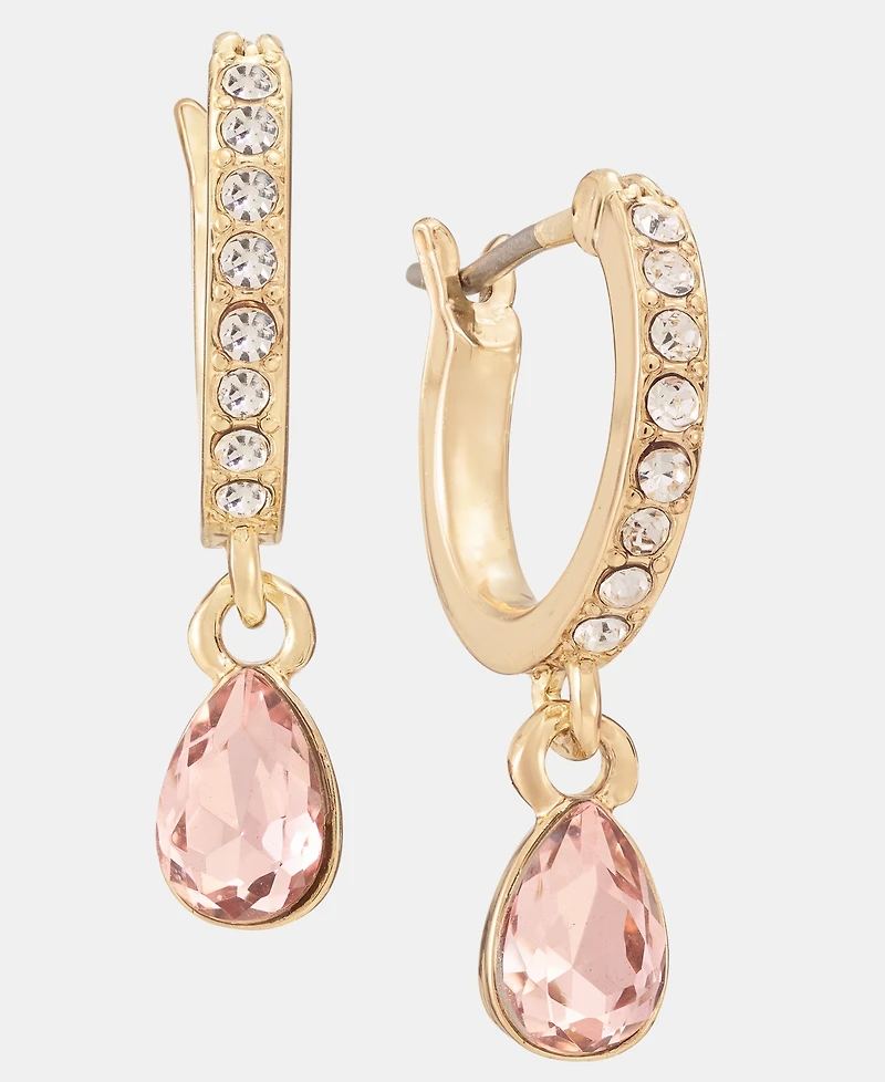 Givenchy Crystal Charm Huggie Hoop Earrings