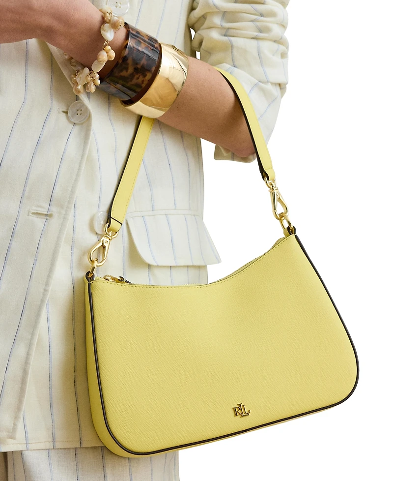 Lauren Ralph Lauren Danni Small Crosshatch Leather Slim Shoulder Bag
