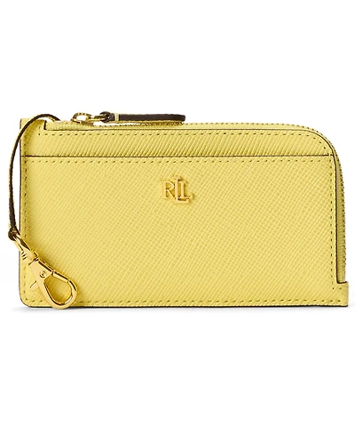 Lauren Ralph Lauren Textured Leather L-Zip Card Case