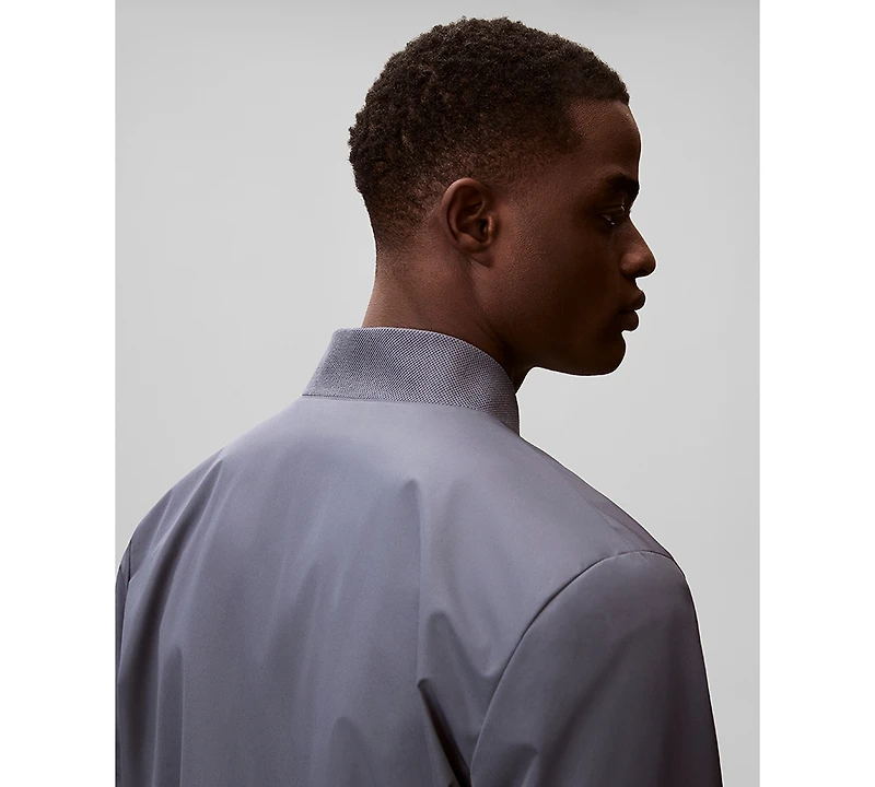 Calvin Klein Men's Birdseye Round Collar Bomber Jacket