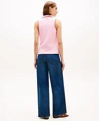 Tommy Hilfiger Women's Sleeveless Script Polo T-Shirt