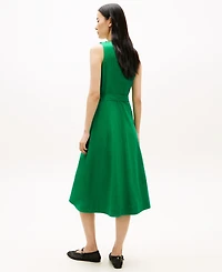 Tommy Hilfiger Women's Linen Belted V-Neck Wrap Dress