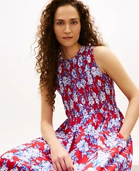 Tommy Hilfiger Women's Smocked Midi Dress