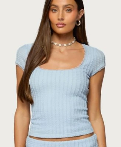 Edikted Womens Iyara Textured Knit Top