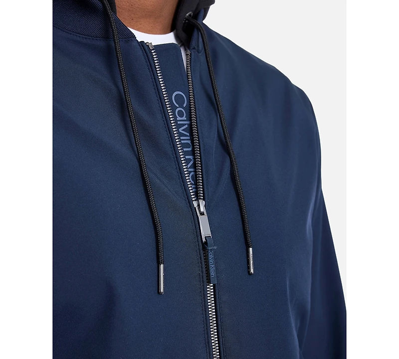 Calvin Klein Men's Bomber Knit Hood Jacket