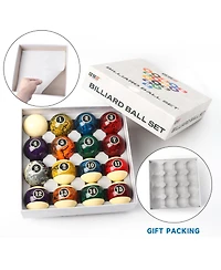 Gse Games & Sports Expert 2 1/4-Inch Marble Swirl Professional Regulation Billiards Pool Balls Set, Standard 16 Set