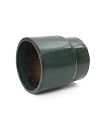 LuxenHome Moss Glaze Textured Ceramic Planter, 12.2" Round Garden Pot for Indoor/Outdoor