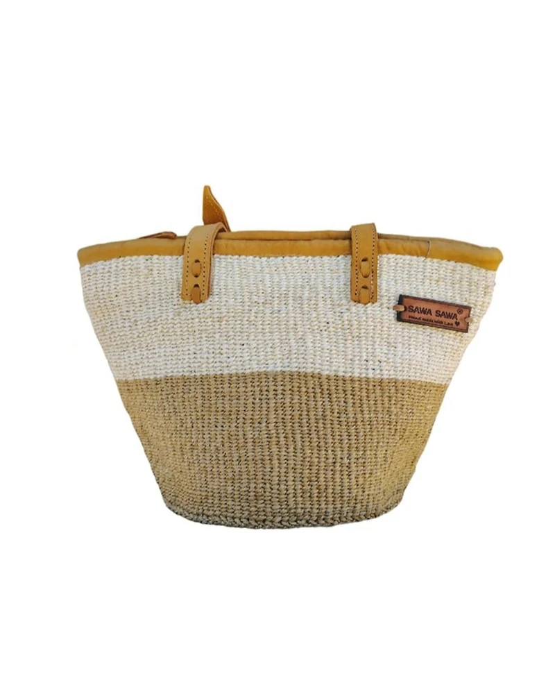 Sawa Sawa Peaceful Life Handmade Medium Sisal Straw Basket Tote Busket