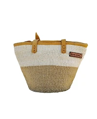Sawa Sawa Peaceful Life Handmade Medium Sisal Straw Basket Tote Busket