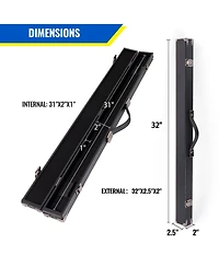 Gse Games & Sports Expert Billiard Pool Cue Stick Hard Box for 2-Piece - Holds 1 Butt and Shaft