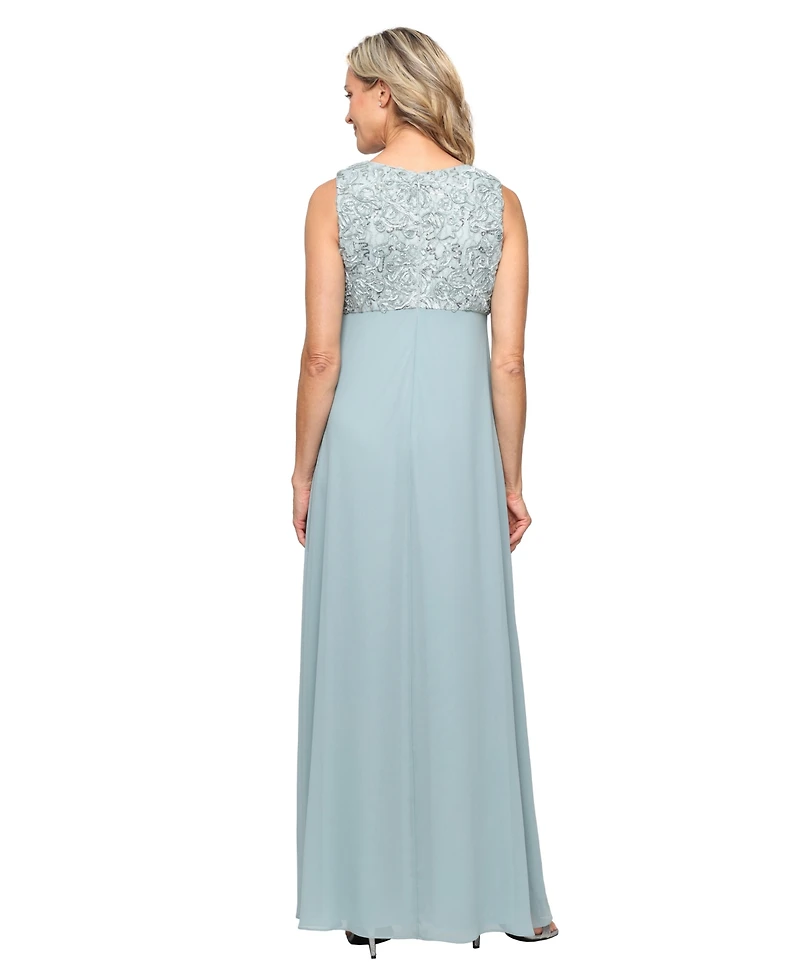 Alex Evenings Petite Soutache-Bodice Gown & Jacket