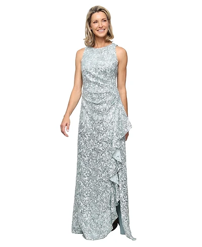 Alex Evenings Petite Sleeveless Corded Ball Gown