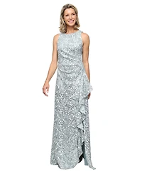 Alex Evenings Petite Sleeveless Corded Ball Gown