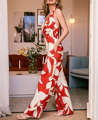 Cupshe Women's Hibiscus Garden Floral Jumpsuit