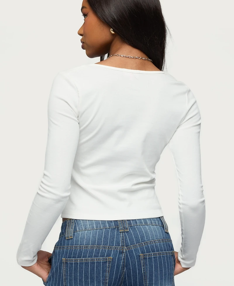 Edikted Women's Ximena Scoop Neck Top