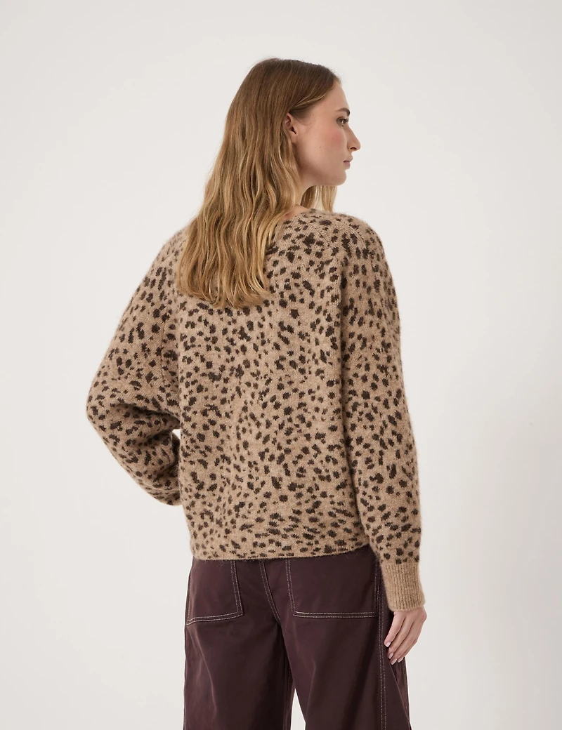 Hush Women's Betty Wool Blend Patterned Wrap Jumper