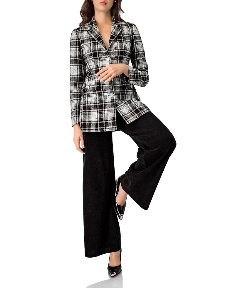 Ivonne Women's Corduroy High-Waisted Wide-Leg Trousers