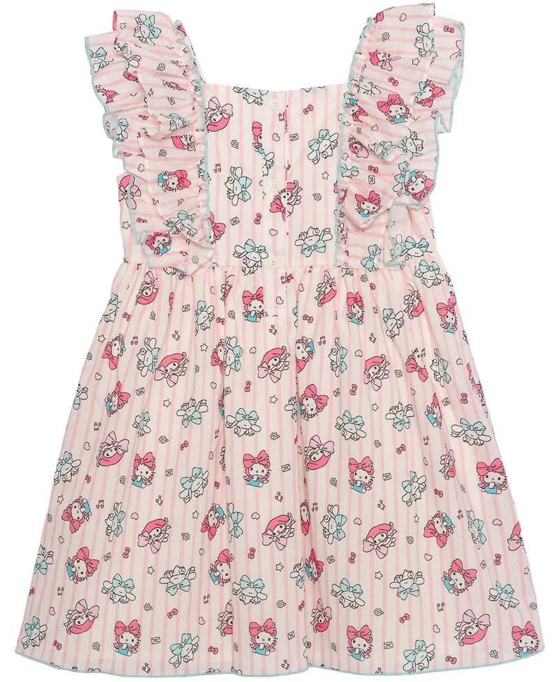 Hybrid Girls' 2T-6X Sleeveless Square-Neck Dress