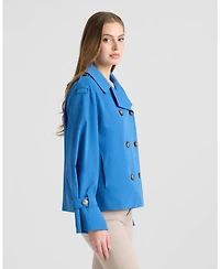 Nvlt Women's Double Breasted Short Trench Coat