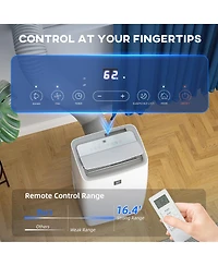 Homcom 12000 Btu Portable Air Conditioner with Dehumidifier & Fan, Ac Unit