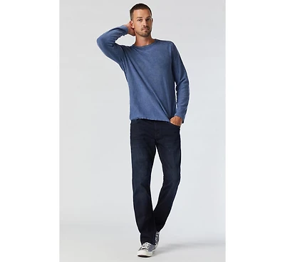 Mavi Jeans Men's Matt Mid Rise Relaxed Straight Leg Ink Williamsburg Denim