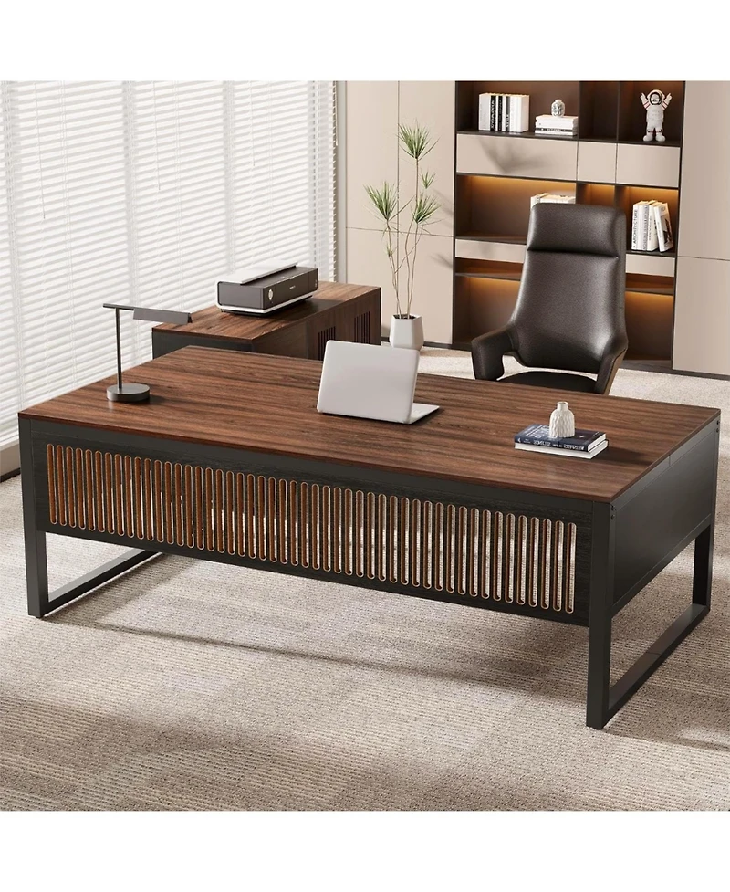 Tribesigns 63-Inch Executive Desk, Modern Home Office Desk (Only Table)