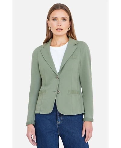 Yumi Women's Stretch Cotton Blazer