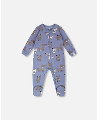 Deux par Baby Boys Cotton One-Piece Pyjama Dog Print