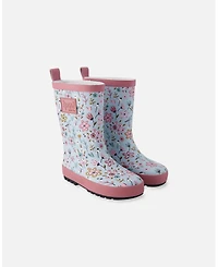 Deux par Little Girls Rain Boots Rubber Mini Flower Print