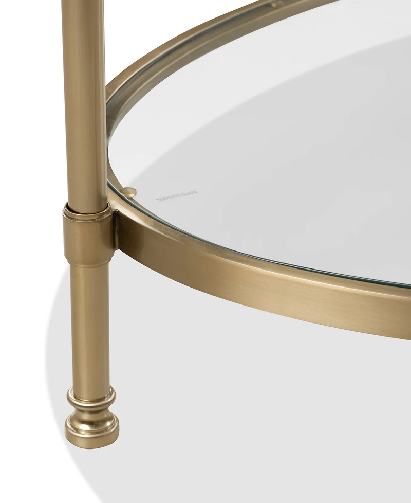 Isla 59" Glass Oval Coffee Table