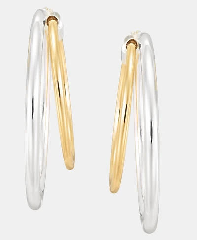 Lauren Ralph Lauren Two-Tone Split Hoop Earrings