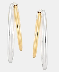 Lauren Ralph Lauren Two-Tone Split Hoop Earrings