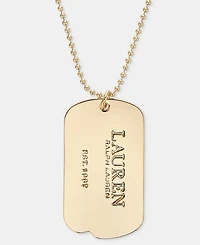 Lauren Ralph Lauren Gold-Tone 36" Logo Tag Pendant Necklace