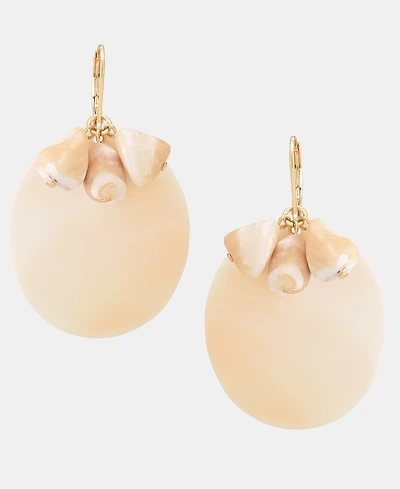 Lauren Ralph Lauren Gold-Tone Mother of Pearl Shell Disc Drop Earrings