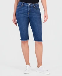 Style & Co Petite Mid-Rise Raw-Hem Skimmer Jeans, Macy's Exclusive